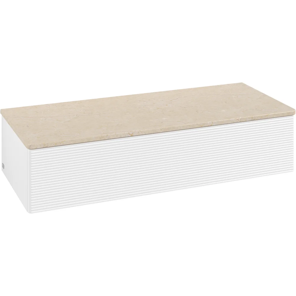 V&B ANTAO SIDESKAP 1 SKUFF RILLET 1200X268X500 MATT HVIT/CRÉME v:3195866