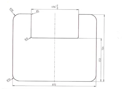 Gulvplate herdet glass 872×704 – Jøtul v:4410734